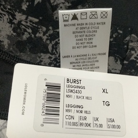 NFSD52023 Lole Burst Leggings Size XL 🆕w/tags - Picture 12 of 12